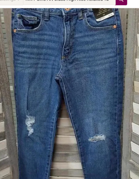 NWT Girls Art Class High Rise Relaxed Taper Distressed Ankle Jeans Size 10 - Picture 9 of 9